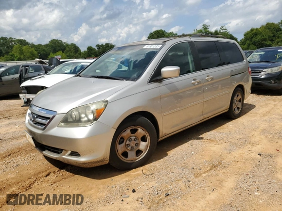 2006 Honda Odyssey EX-L z VIN 5FNRL387X6B458818, wystawiony jako Copart lot #61801335 z przebiegiem 227 179 mil mil oraz Czysty tytuł • Clean title. Historia ofert i sprzedaży dostępna na DreamBid. Obrazek 1.