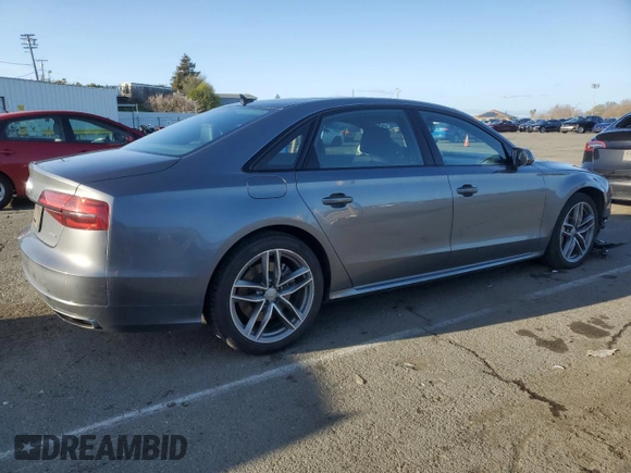 2017 Audi A8 with VIN WAU44AFD9HN011290, listed as a Copart auction lot 45594565 with 59,720 mi miles and Salvage Title. Bid and sale history available at DreamBid. Image 3.