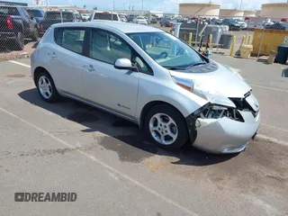 2015 Nissan LEAF S z VIN 1N4AZ0CP5FC307440, wystawiony jako IAAI lot #41940583 z przebiegiem 60 727 mil mil oraz . Historia ofert i sprzedaży dostępna na DreamBid. Obrazek 1.