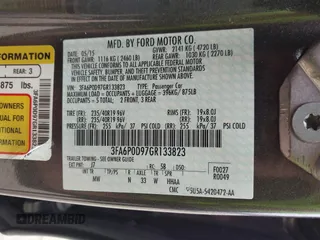 2016 Ford Fusion Titanium with VIN 3FA6P0D97GR133823, listed as a IAAI auction lot 42429708 with 166,105 mi miles and . Bid and sale history available at DreamBid. Image 9.