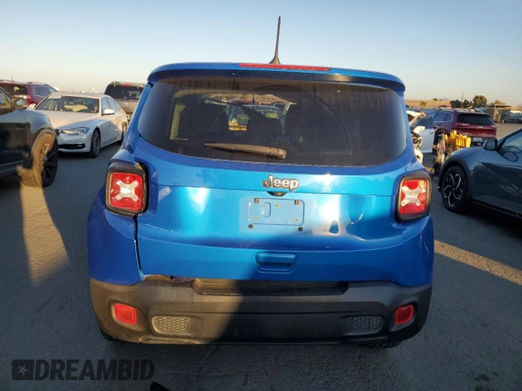 2020 Jeep Renegade Sport with VIN ZACNJAAB8LPL81164, listed as a Copart auction lot 79776084 with 66,708 mi miles and Salvage Title. Bid and sale history available at carsss.com. Image 6.