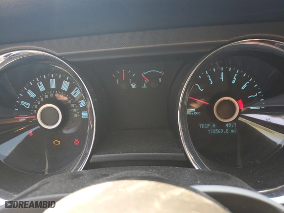 2014 Ford Mustang V6 with VIN 1ZVBP8AM6E5217452, listed as a Copart auction lot 53317265 with 170,569 mi miles and Salvage Title. Bid and sale history available at carsss.com. Image 9.