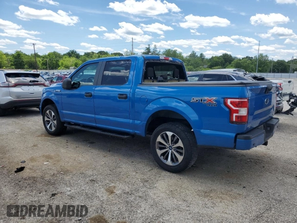 2019 Ford F-150 XL with VIN 1FTEW1EP8KFC61814, listed as a Copart auction lot 57703735 with 105,273 mi miles and Salvage title. Bid and sale history available at DreamBid. Image 2.