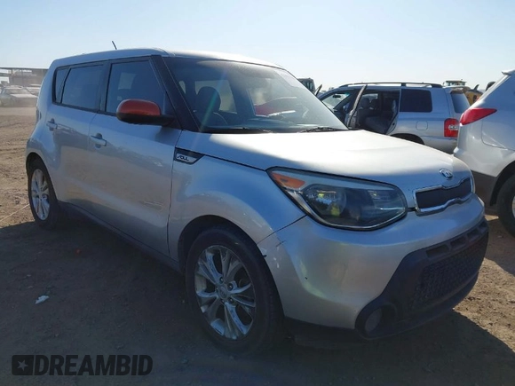 2015 Kia Soul + with VIN KNDJP3A57F7784205, listed as a IAAI auction lot 42001560 with 180,889 mi miles. Bid and sale history available at carsss.com. Image 1.