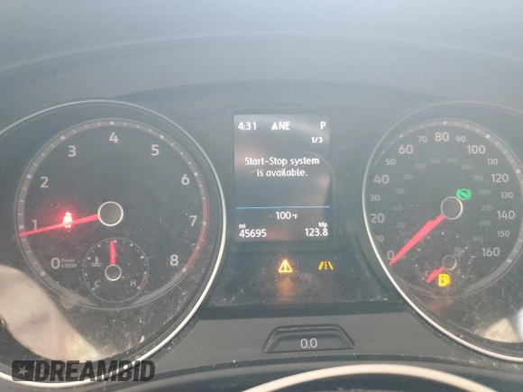 2019 Volkswagen Atlas SE with VIN 1V2WR2CA5KC518427, listed as a Copart auction lot 61795415 with 45,695 mi miles and Salvage title. Bid and sale history available at DreamBid. Image 9.