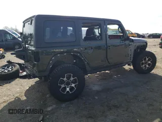 2022 Jeep Wrangler Unlimited Rubicon with VIN 1C4HJXFG5NW218596, listed as a Copart auction lot 42034614 with 40,085 mi miles and Salvage title. Bid and sale history available at DreamBid. Image 3.