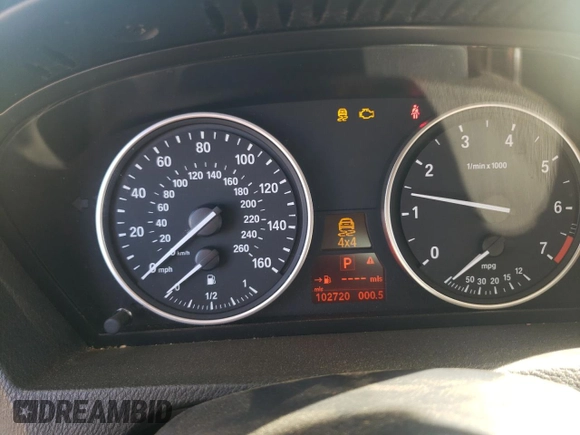 2011 BMW X5 50i with VIN 5UXZV8C53BL417868, listed as a Copart auction lot 55095935 with 102,720 mi miles and Clean title. Bid and sale history available at DreamBid. Image 9.