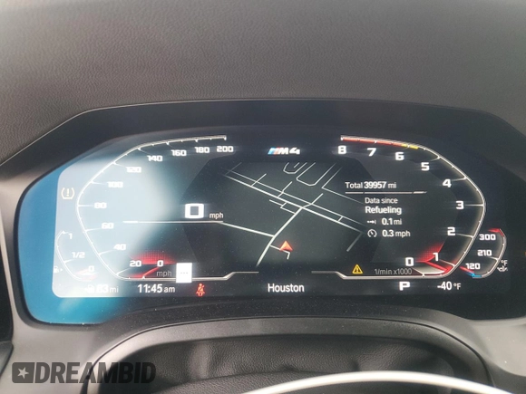 2023 BMW M4 Competition xDrive with VIN WBS33BA07PCL63105, listed as a Copart auction lot 88713365 with 39,957 mi miles and Salvage Title. Bid and sale history available at carsss.com. Image 9.