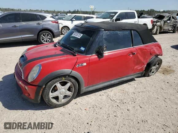 2005 MINI Convertible S with VIN WMWRH33535TF84456, listed as a Copart auction lot 50120725 with 149,840 mi miles and Salvage Title. Bid and sale history available at DreamBid. Image 1.