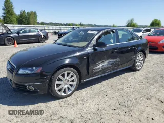 2012 Audi A4 2.0T Premium Plus with VIN WAUFFAFLXCA115412, listed as a Copart auction lot 54604175 with 69,490 mi miles and Salvage Title. Bid and sale history available at carsss.com. Image 1.