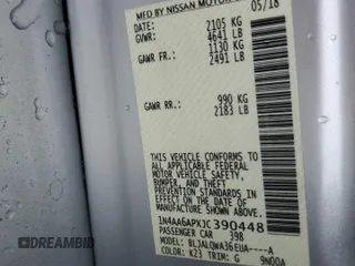 2018 Nissan Maxima S z VIN 1N4AA6APXJC390448, wystawiony jako Copart lot #56605685 z przebiegiem 18 101 mil mil oraz Szkoda całkowita • Salvage title. Historia ofert i sprzedaży dostępna na DreamBid. Obrazek 13.