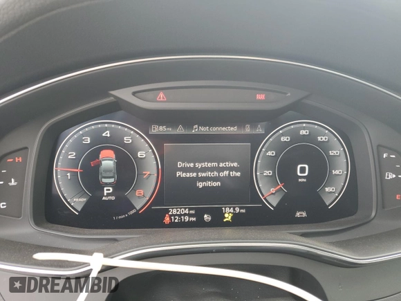 2019 Audi A6 Premium Plus with VIN WAUE8AF22KN117577, listed as a Copart auction lot 50819225 with 28,204 mi miles and Salvage Title. Bid and sale history available at carsss.com. Image 9.