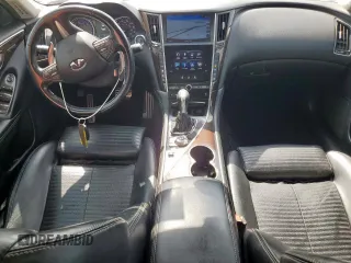 2015 Infiniti Q50 Sport with VIN JN1BV7AP5FM346998, listed as a Copart auction lot 61992655 with 105,215 mi miles and Salvage title. Bid and sale history available at DreamBid. Image 8.