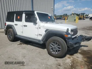 2024 Jeep Wrangler Sport with VIN 1C4PJXKN5RW237039, listed as a Copart auction lot 61205175 with 15,012 mi miles and Non repairable. Bid and sale history available at DreamBid. Image 4.