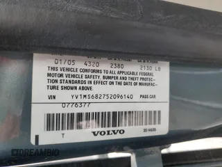 2005 Volvo S40 with VIN YV1MS682752096140, listed as a Copart auction lot 53335395 with 53,514 mi miles and Clean Title. Bid and sale history available at carsss.com. Image 12.