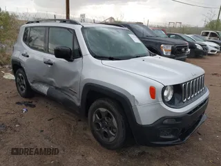 2017 Jeep Renegade Sport with VIN ZACCJAAB2HPF43369, listed as a IAAI auction lot 42643230 with 105,031 mi miles and . Bid and sale history available at DreamBid. Image 1.