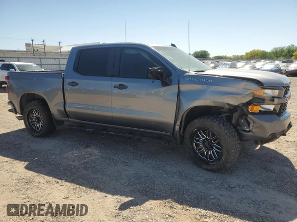2021 Chevrolet Silverado 1500 Custom with VIN 1GCPWBEH9MZ148916, listed as a Copart auction lot 51434625 with 98,122 mi miles and Salvage Title. Bid and sale history available at DreamBid. Image 4.