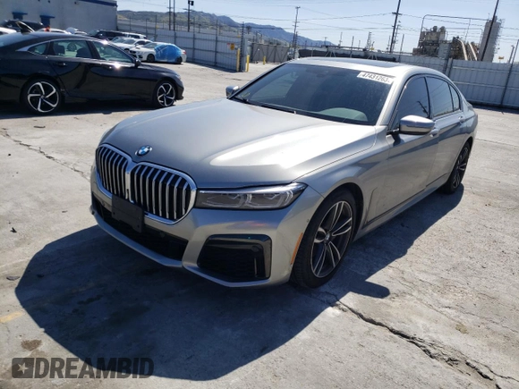 2020 BMW 7 Series 740i with VIN WBA7T2C01LGF96731, listed as a Copart auction lot 47431263 with 43,741 mi miles. Bid and sale history available at carsss.com. Image 1.
