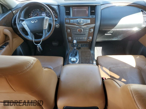2016 Infiniti QX80 with VIN JN8AZ2NC5G9402910, listed as a Copart auction lot 67541834 with 174,471 mi miles and Salvage Title. Bid and sale history available at carsss.com. Image 8.