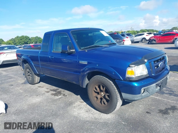 2007 Ford Ranger XLT with VIN 1FTZR45E47PA62642, listed as a IAAI auction lot 40366773 with 124,025 mi miles. Bid and sale history available at carsss.com. Image 1.