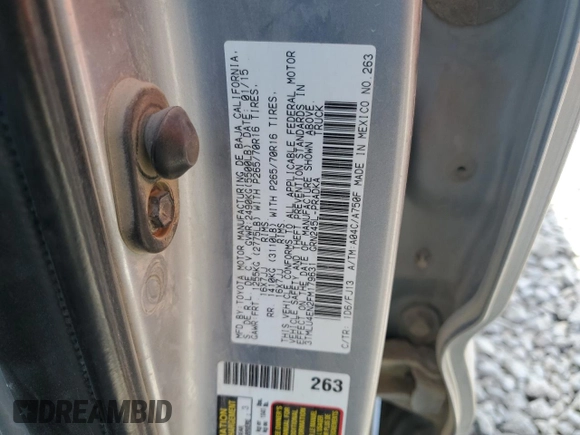 2015 Toyota Tacoma with VIN 3TMLU4EN2FM179631, listed as a Copart auction lot 57769855 with 106,288 mi miles and Salvage title. Bid and sale history available at DreamBid. Image 12.