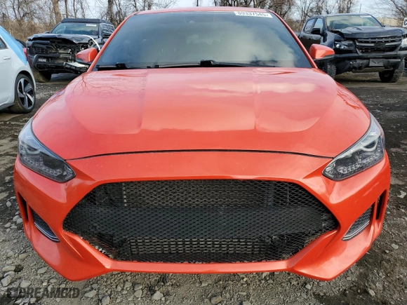 2019 Hyundai Veloster Turbo with VIN KMHTH6AB0KU018904, listed as a Copart auction lot 89337545 with 82,877 mi miles and Salvage Title. Bid and sale history available at carsss.com. Image 5.
