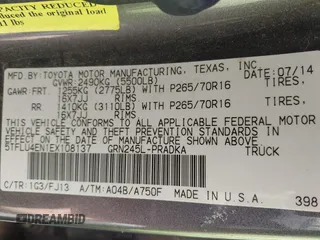 2014 Toyota Tacoma with VIN 5TFLU4EN1EX108137, listed as a IAAI auction lot 41691253 with 119,820 mi miles. Bid and sale history available at carsss.com. Image 9.