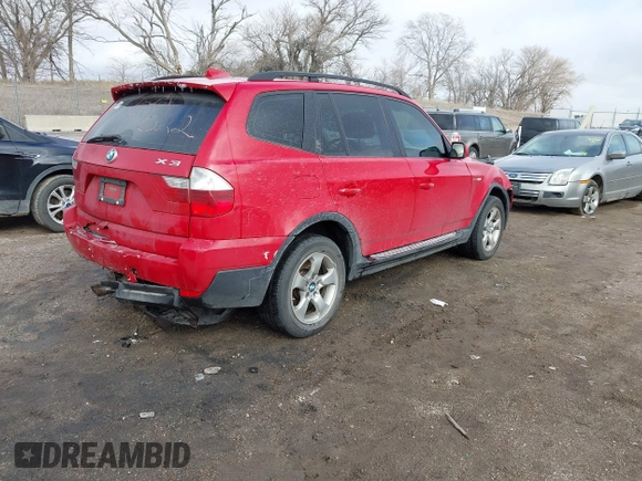 2008 BMW X3 3.0si with VIN WBXPC93428WJ23819, listed as a IAAI auction lot 41208570 with 153,692 mi miles. Bid and sale history available at carsss.com. Image 4.