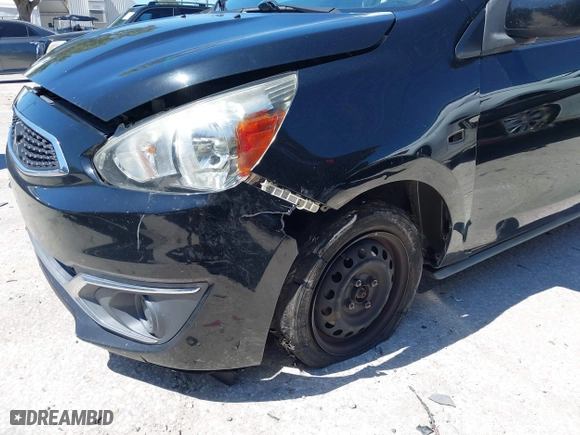 2017 Mitsubishi Mirage ES with VIN ML32A3HJ2HH017841, listed as a IAAI auction lot 42020596 with 112,959 mi miles. Bid and sale history available at carsss.com. Image 6.