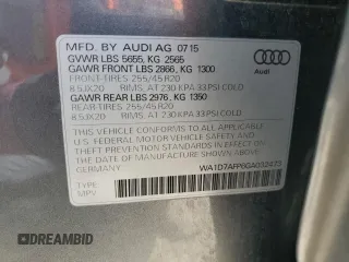 2016 Audi Q5 Premium Plus с VIN WA1D7AFP6GA032473, выставлен на аукционе Copart как лот 56185995 с пробегом 137 951 миль миль и Списание • Salvage title. История ставок и продаж доступна на DreamBid. Изображение 13.