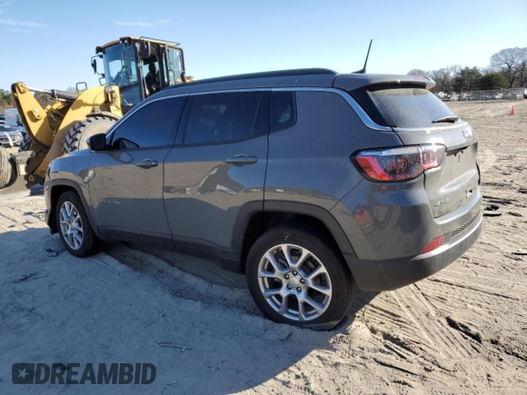 2024 Jeep Compass Latitude Lux with VIN 3C4NJDFN8RT599968, listed as a Copart auction lot 47400875 with 13,593 mi miles and Salvage title. Bid and sale history available at DreamBid. Image 2.