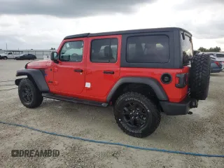 2022 Jeep Wrangler Unlimited Willys with VIN 1C4HJXDN7NW237703, listed as a Copart auction lot 73889984 with Not Provided miles and Non Repairable. Bid and sale history available at DreamBid. Image 2.