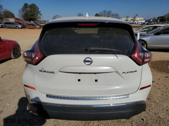 2017 Nissan Murano SL with VIN 5N1AZ2MG7HN106839, listed as a Copart auction lot 88459855 with 126,367 mi miles and Salvage Title. Bid and sale history available at carsss.com. Image 6.