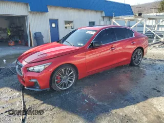 2018 Infiniti Q50 RED SPORT 400 with VIN JN1FV7AR3JM480498, listed as a Copart auction lot 48497015 with 85,283 mi miles and Clean Title. Bid and sale history available at carsss.com. Image 1.