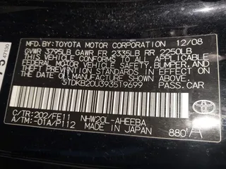 2009 Toyota Prius with VIN JTDKB20U393519699, listed as a IAAI auction lot 42047030 with 278,372 mi miles. Bid and sale history available at carsss.com. Image 9.