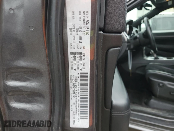 2017 Jeep Grand Cherokee Altitude z VIN 1C4RJFAG7HC778079, wystawiony jako Copart lot #55080265 z przebiegiem 76 405 mil mil oraz Szkoda całkowita • Salvage title. Historia ofert i sprzedaży dostępna na DreamBid. Obrazek 14.