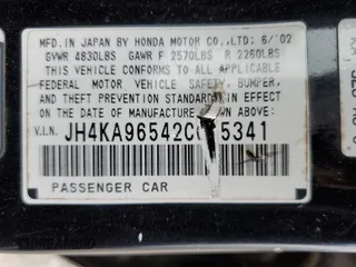 2002 Acura RL with VIN JH4KA96542C015341, listed as a Copart auction lot 72359594 with 170,818 mi miles and Clean Title. Bid and sale history available at carsss.com. Image 12.