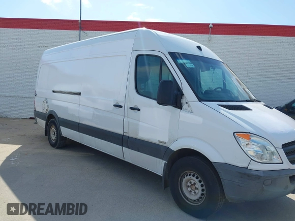 2011 Mercedes-Benz Sprinter Cargo with VIN WD3PE8CB7B5607802, listed as a IAAI auction lot 42006696 with 384,005 mi miles. Bid and sale history available at carsss.com. Image 1.