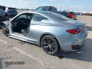 2018 Infiniti Q60 Luxe with VIN JN1EV7EL8JM391379, listed as a IAAI auction lot 41472370 with Not Provided miles and . Bid and sale history available at carsss.com. Image 3.