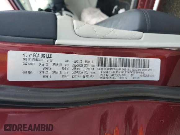 2019 Jeep Grand Cherokee Summit with VIN 1C4RJEJGXKC716175, listed as a Copart auction lot 58656005 with 68,431 mi miles and Salvage title. Bid and sale history available at DreamBid. Image 13.