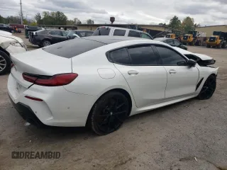 2020 BMW 8 Series M850i with VIN WBAGV8C03LBP48760, listed as a Copart auction lot 73453334 with 0 mi miles and Salvage Title. Bid and sale history available at carsss.com. Image 3.