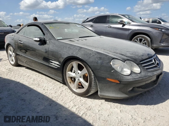 2005 Mercedes-Benz SL with VIN WDBSK76F35F084552, listed as a Copart auction lot 77258574 with Not provided miles and Non repairable. Bid and sale history available at DreamBid. Image 4.