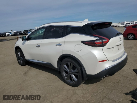 2023 Nissan Murano Platinum with VIN 5N1AZ2DS8PC101759, listed as a Copart auction lot 45998945 with 34,664 mi miles and Clean Title. Bid and sale history available at carsss.com. Image 2.