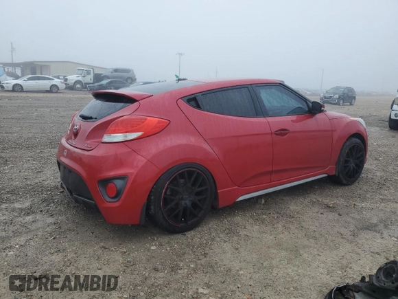 2014 Hyundai Veloster Turbo with VIN KMHTC6AE2EU212265, listed as a Copart auction lot 42782795 with 127,005 mi miles and Salvage Title. Bid and sale history available at carsss.com. Image 3.