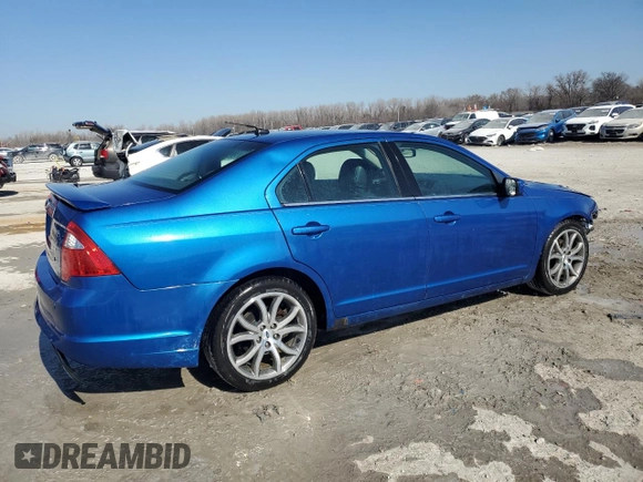2012 Ford Fusion SEL with VIN 3FAHP0JA8CR293890, listed as a Copart auction lot 48590135 with 185,070 mi miles and Salvage Title. Bid and sale history available at carsss.com. Image 3.
