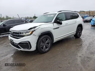 2021 Volkswagen Atlas SE with VIN 1V2RR2CA7MC611353, listed as a Copart auction lot 57562115 with 91,619 mi miles and Salvage title. Bid and sale history available at DreamBid. Image 1.