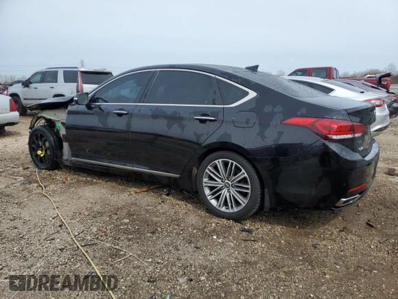 2018 Genesis G80 3.8L с VIN KMHGN4JE0JU249132, выставлен на аукционе Copart как лот 51338815 с пробегом 93 800 миль миль и Списание • Salvage title. История ставок и продаж доступна на DreamBid. Изображение 2.