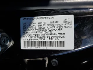2017 Acura RDX with VIN 5J8TB4H38HL038049, listed as a Copart auction lot 46052445 with Not provided miles and Salvage title. Bid and sale history available at DreamBid. Image 15.