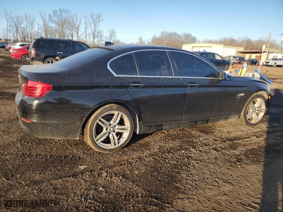2012 BMW 5 Series 528i xDrive with VIN WBAXH5C50CDW03925, listed as a Copart auction lot 47547475 with 0 mi miles and Salvage Title. Bid and sale history available at carsss.com. Image 3.