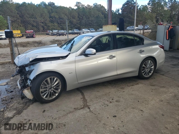 2020 Infiniti Q50 Pure z VIN JN1EV7AP8LM201544, wystawiony jako Copart lot #79871014 z przebiegiem 119 257 mil mil oraz Szkoda całkowita • Salvage title. Historia ofert i sprzedaży dostępna na DreamBid. Obrazek 1.